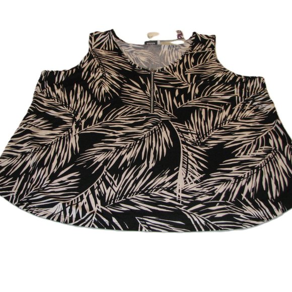 Three Women's Summer Tops 2 Tank Tops 1 T-Shirt Abstract Prints Black White - Picture 5 of 16